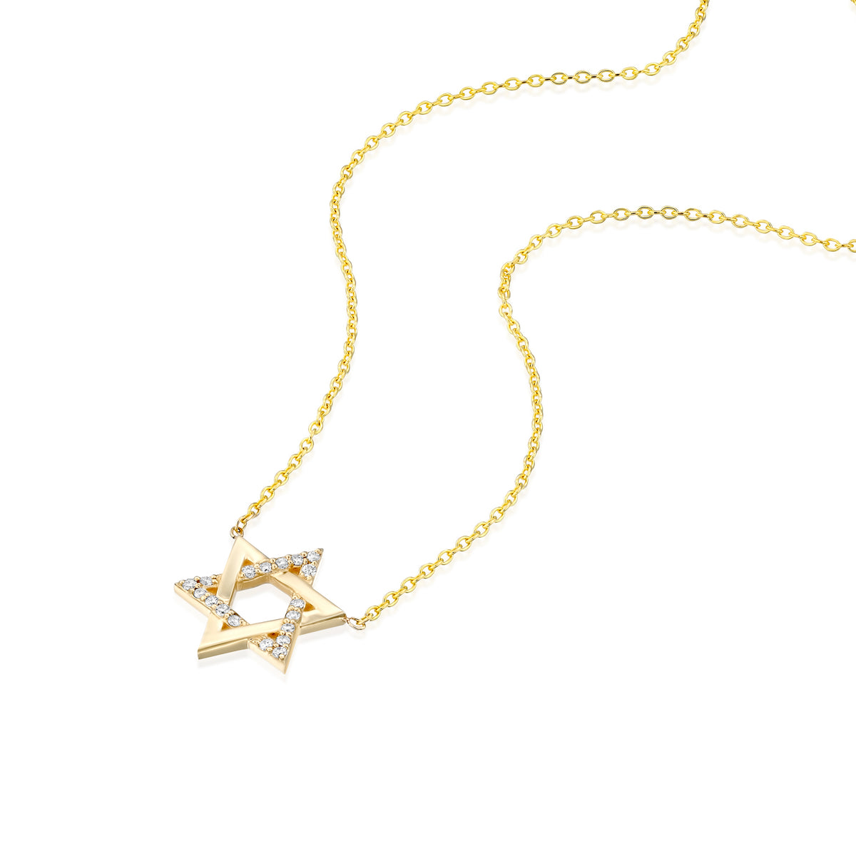 מגן דוד  עם משולש יהלומים