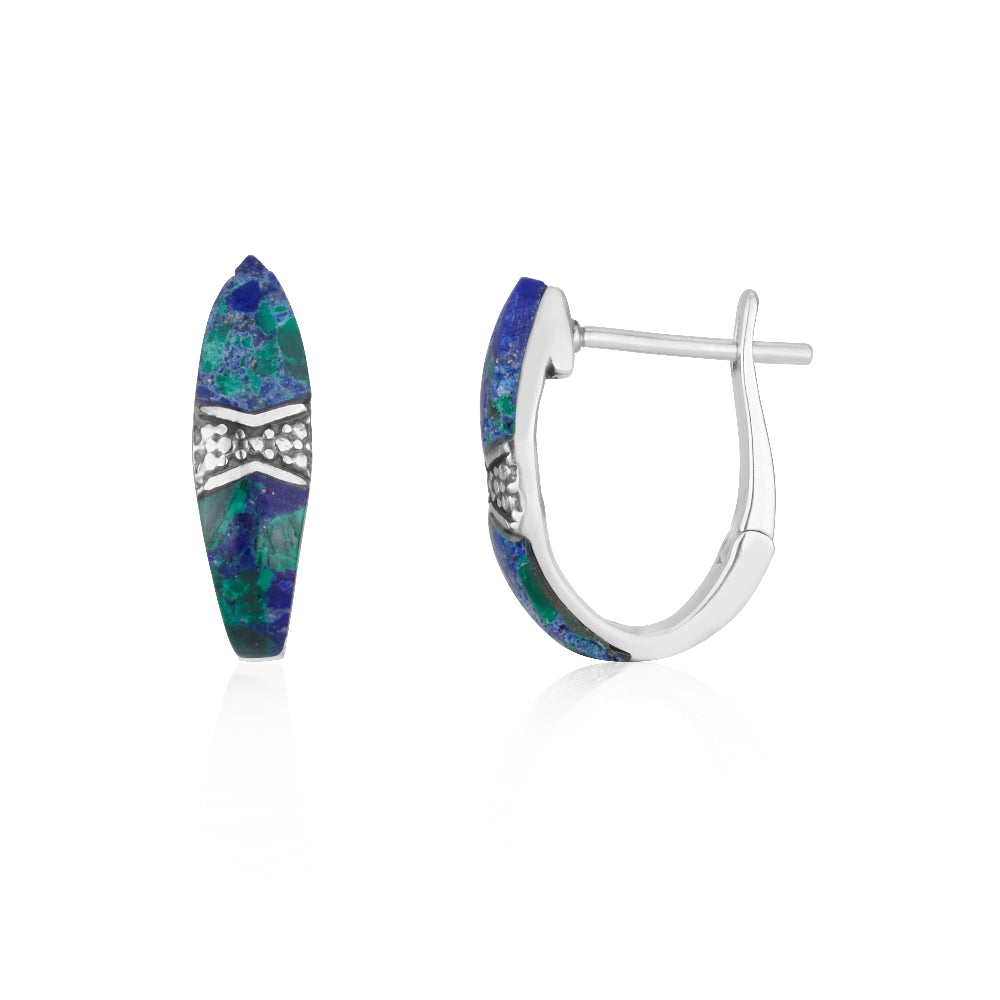 עגילי אבן אילת עיטור אלכסוני