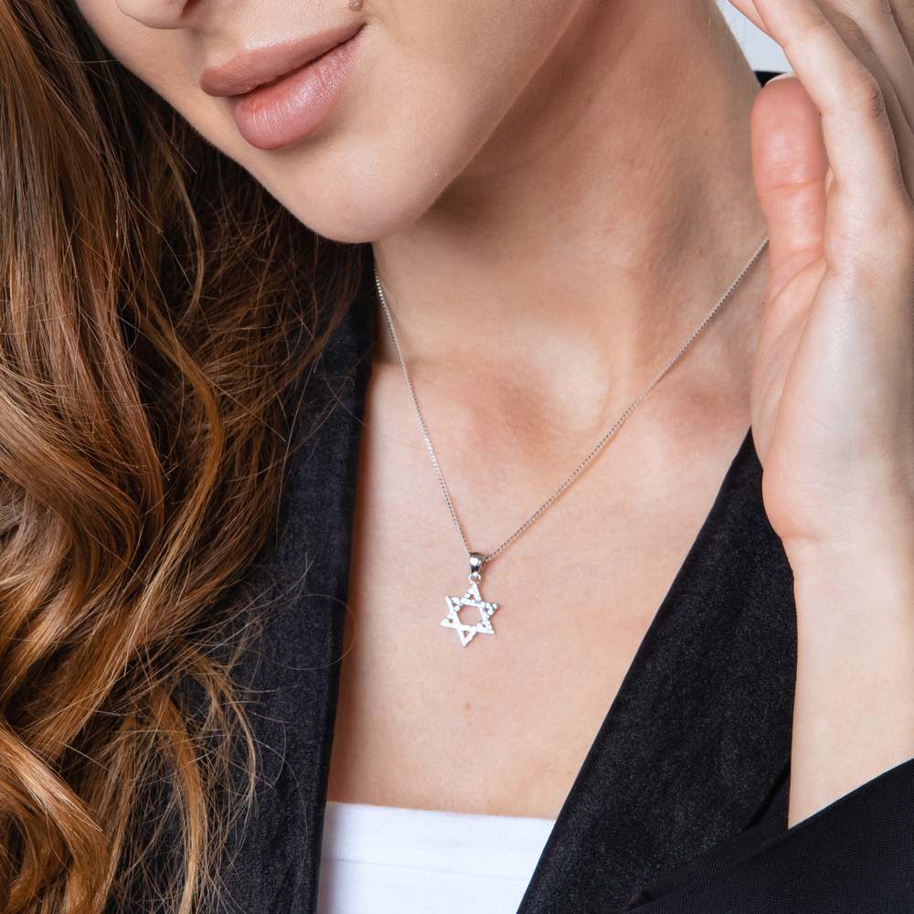 תליון מגן דוד רקוע