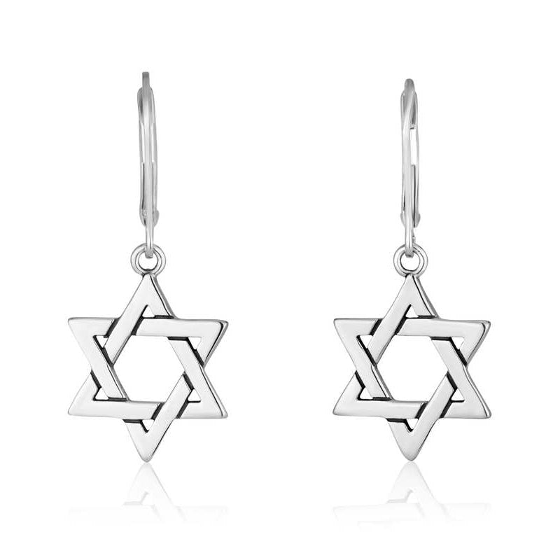 עגיל תלוי מגן דוד גדול