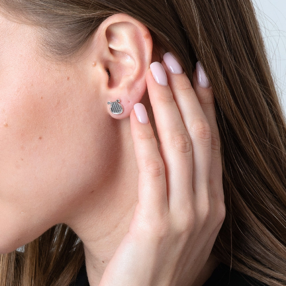 עגיל צמוד נבל פסים