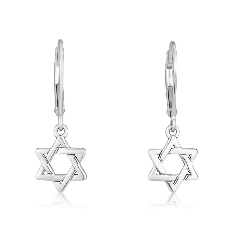 עגיל תלוי מגן דוד