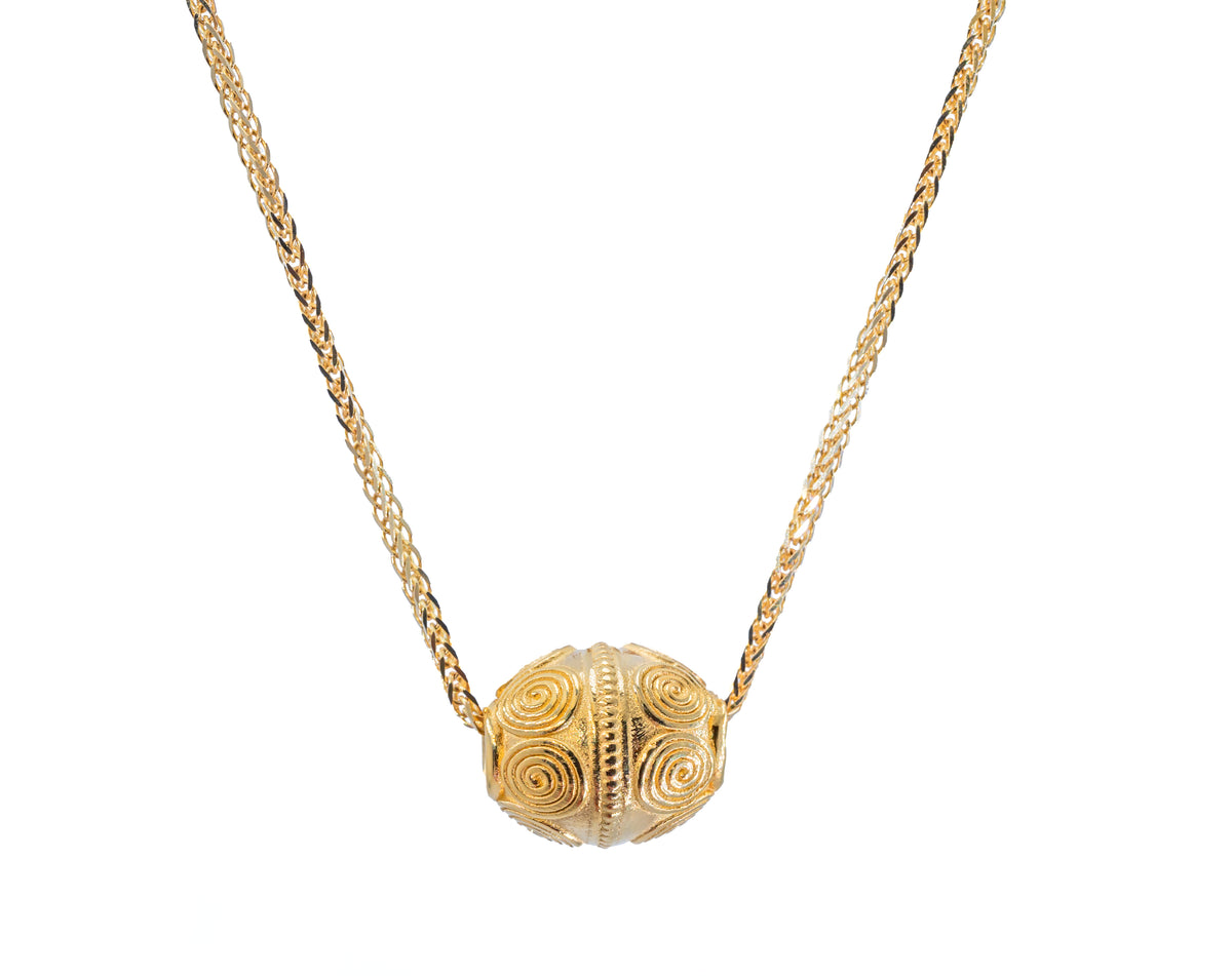 שרשרת עם חרוז זהב