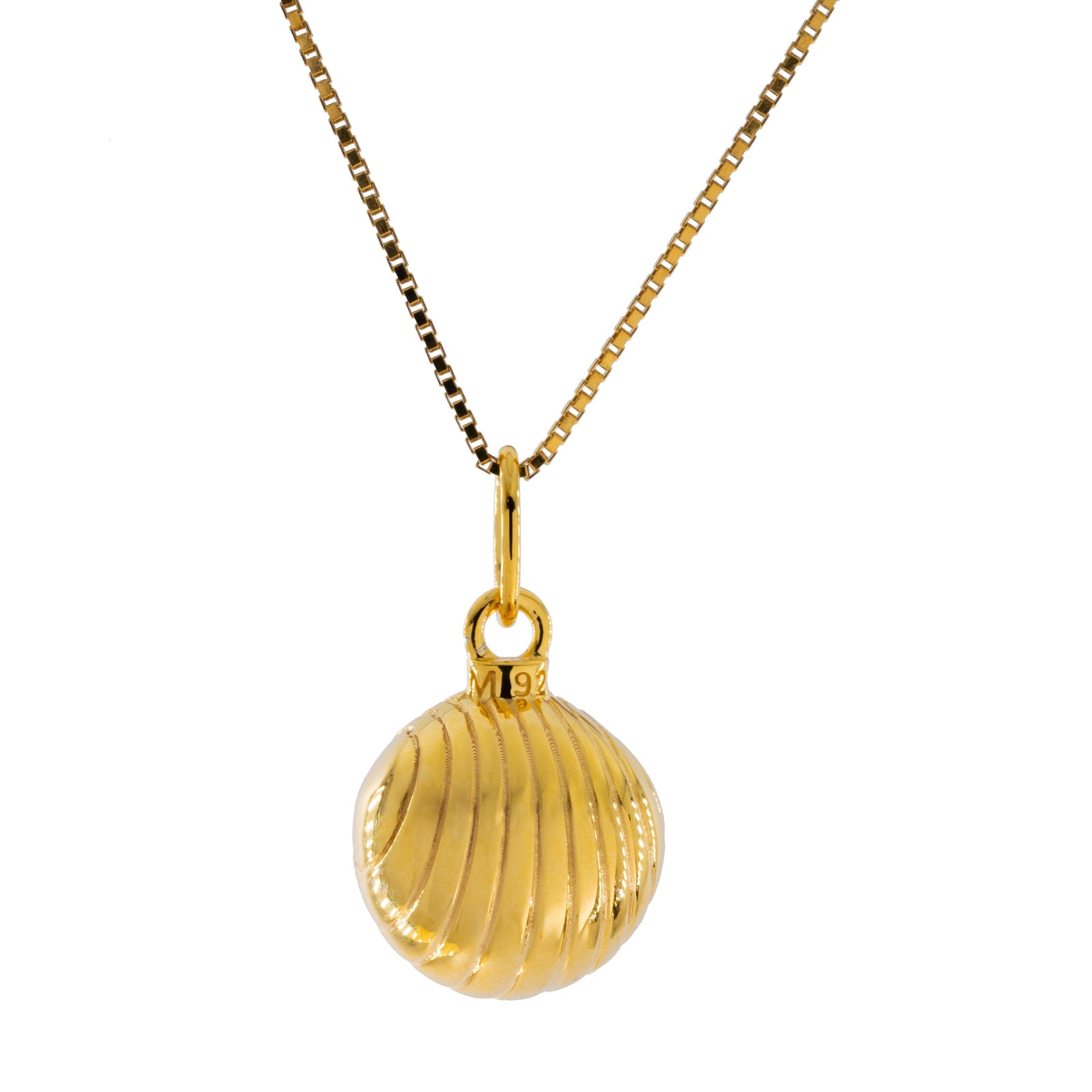 שרשרת פעמון עגול מצופה זהב