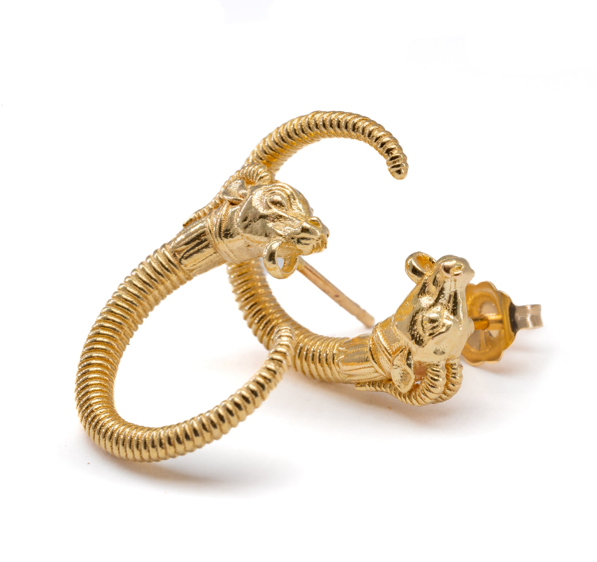 עגילי זהב  K14