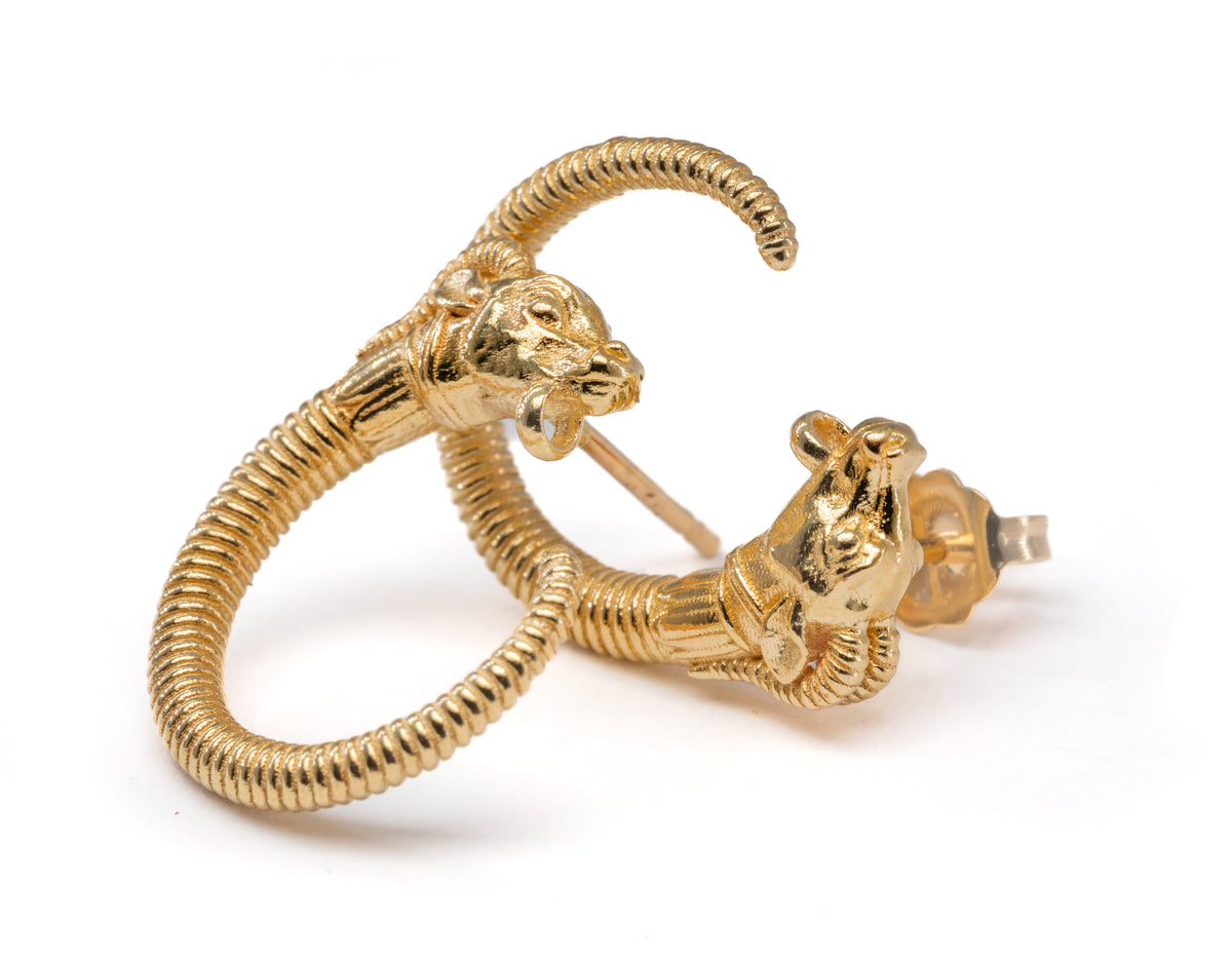 עגילי זהב  K14