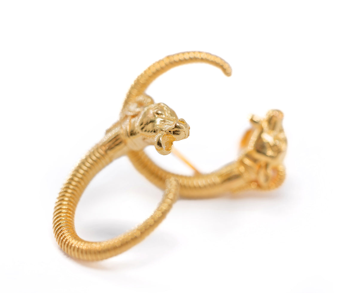 עגילי זהב  K14