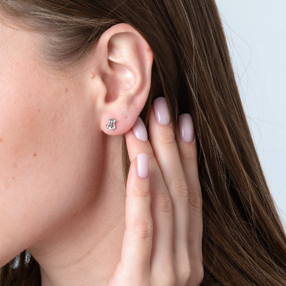 עגיל צמוד נבל גדול