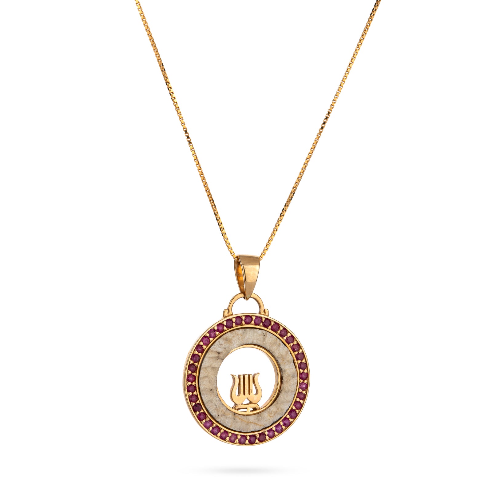 שרשרת נבל ואבן ירושלים עם גרנט