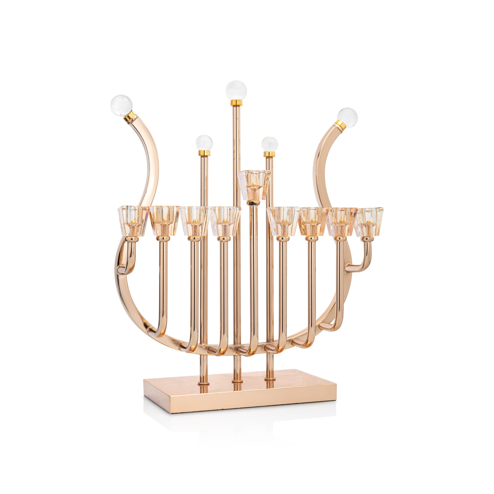 חנוכיית נבל עם קני קריסטל