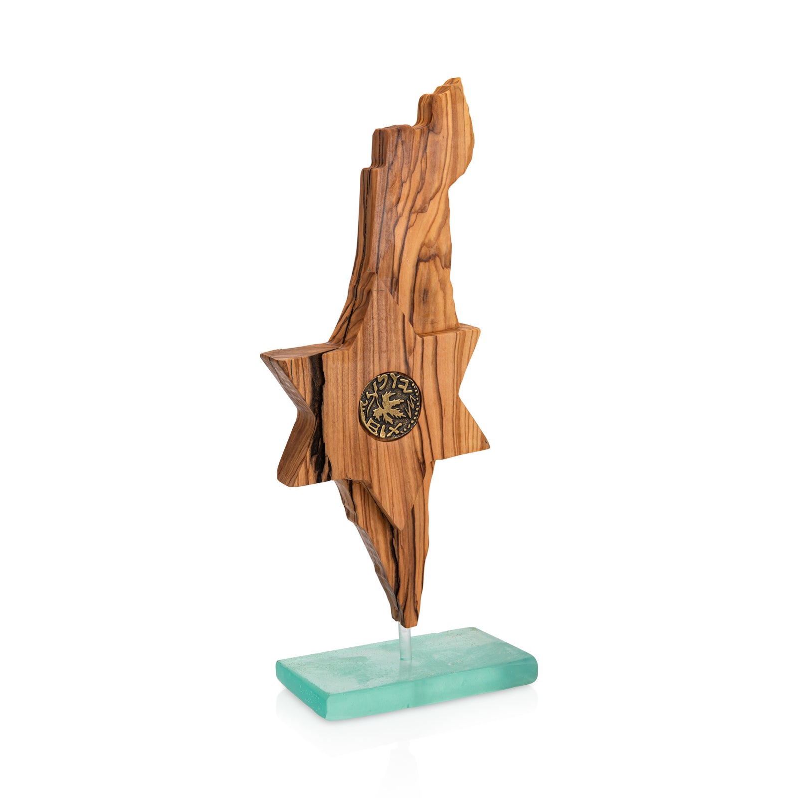 ארץ ישראל משולב עם מגן דוד ומטבע "חרות ציון"