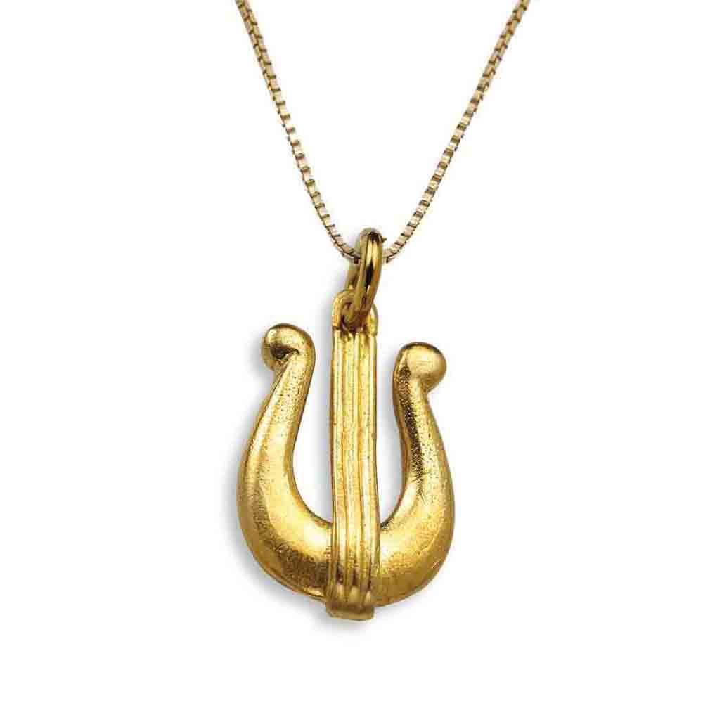 שרשרת זהב 14 קראט כינור דוד