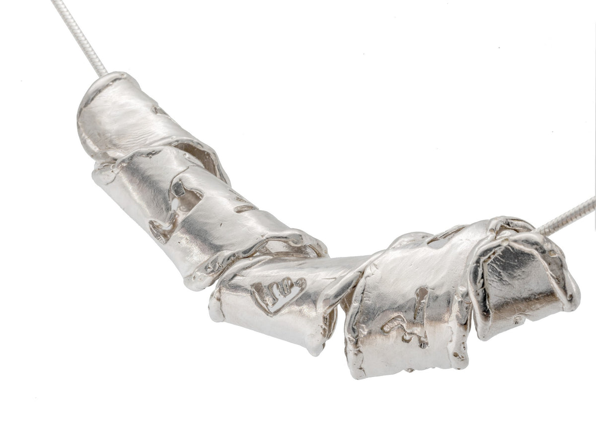 שרשרת ברכת כהנים מסולסלת  כסף