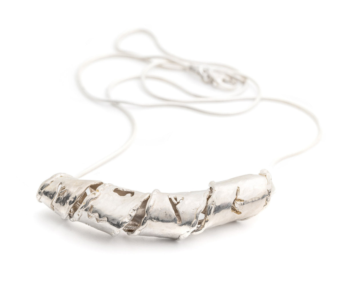 שרשרת ברכת כהנים מסולסלת  כסף